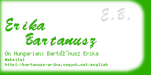 erika bartanusz business card